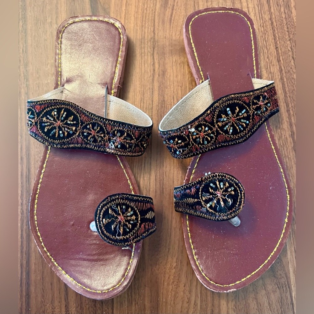 Sandals.